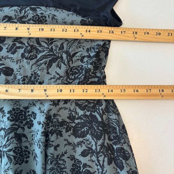 Effie’s heart dress women's size large floral black teal feminine girly quirky - Picture 6 of 9